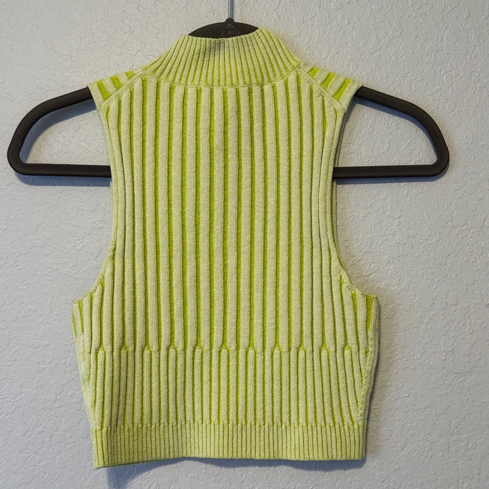 By Together Lime Ribbed Knit Crop Tank - Picture 5 of 6